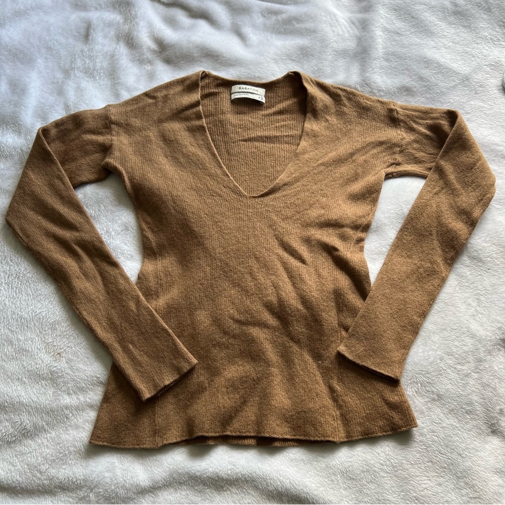 Babaton Brown Wool Top